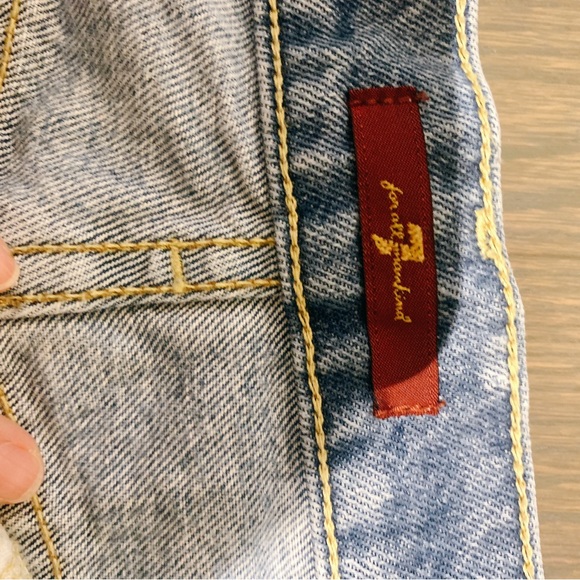 7 for all mankind distressed denim short - Picture 7 of 7